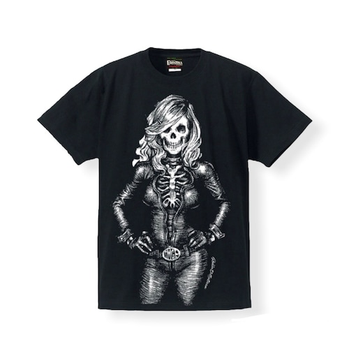 【EROSTIKA】エロスティカ “Skull Girl on a Motorcycle” T-SHIRT (Black)