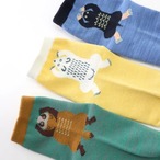ぺったんこの動物　ショートソックス３Ｐ