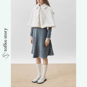 白霧にとける朝の羽衣：フェイクファーケープ《XU0258》