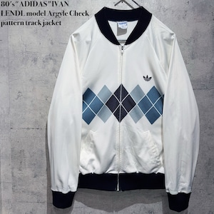 80's"ADIDAS"IVAN LENDL model Argyle Check pattern track jacket