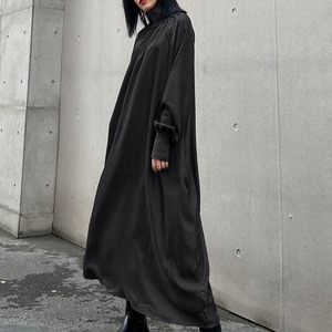 Turtleneck Long Loose Dress / タートルネック ロング ルーズ ワンピース