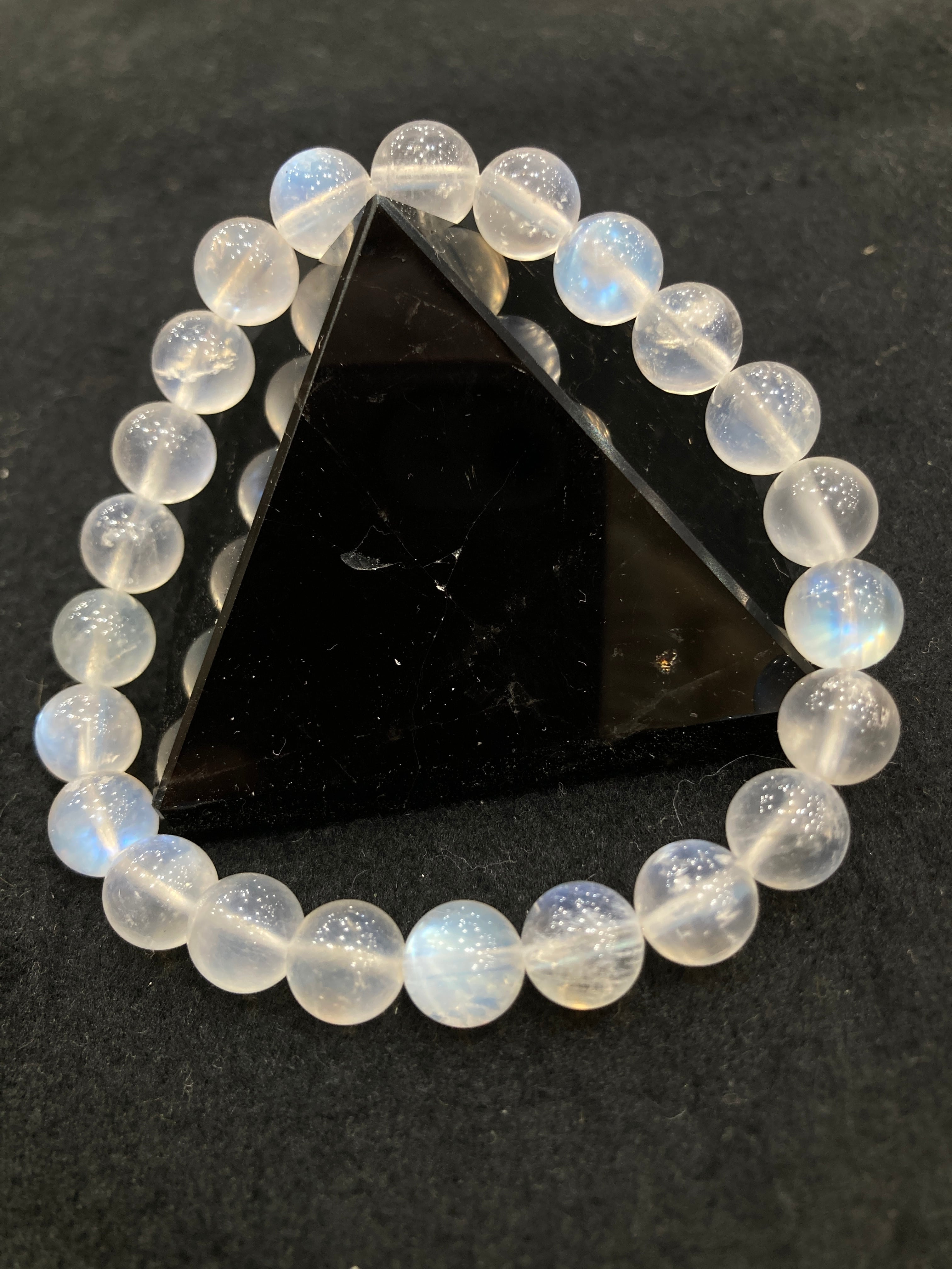 E32480】AAAレインボームーンストーン 8㎜ ブレスレット moonstone