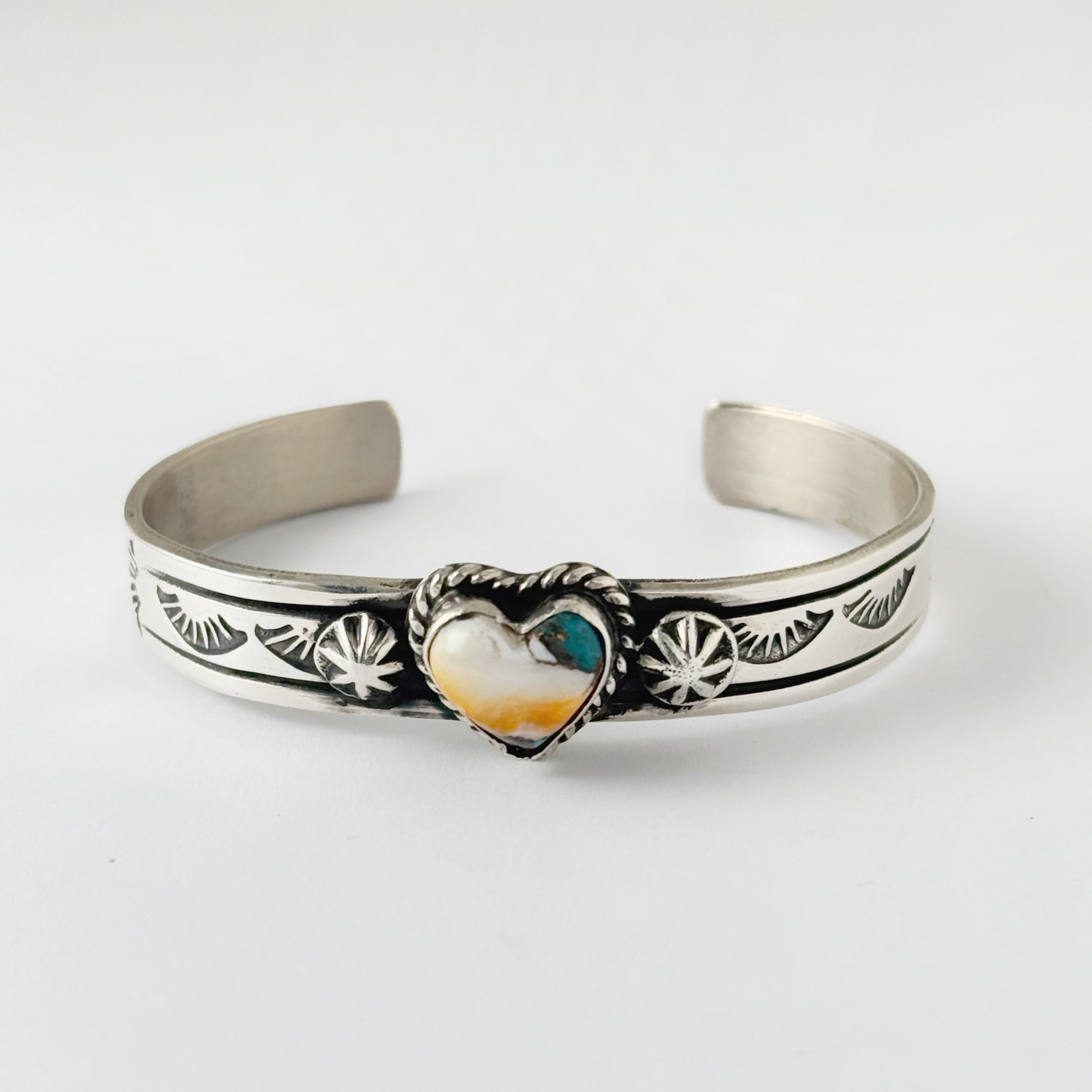 【一点物】《Indian Jewerly》 RICK ENRIGUEZ コッパー オイスター ターコイズ バングル