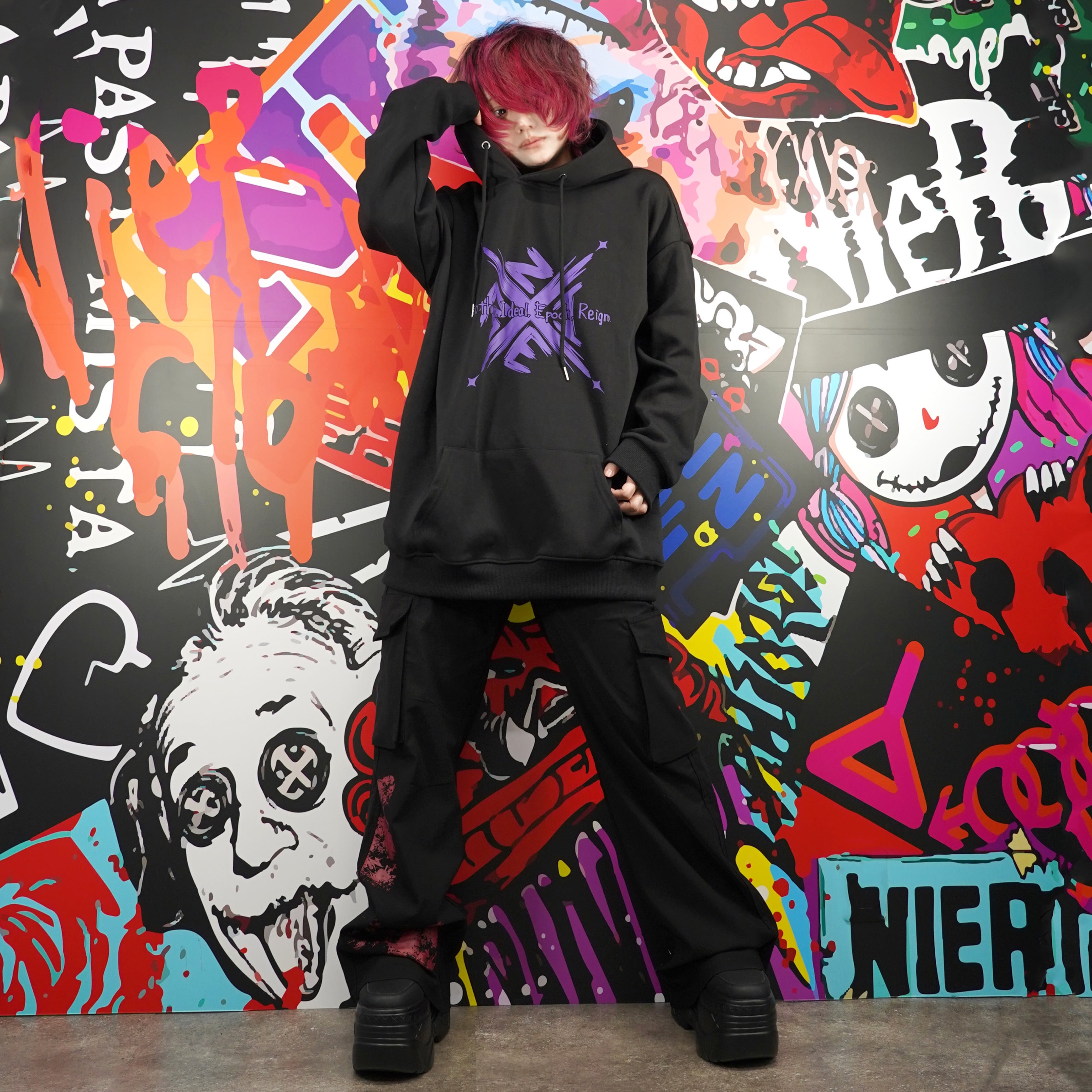 (6時までの特別価格)Nier パーカー PURPLE ARCANE LOGO HOODIE | NIER CLOTHING