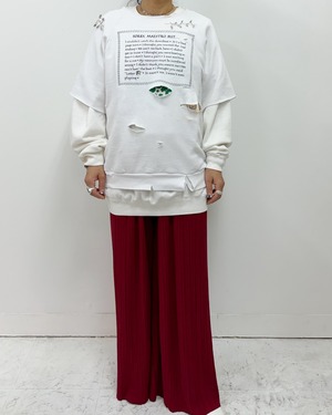 80s print sweat "cut & slush"