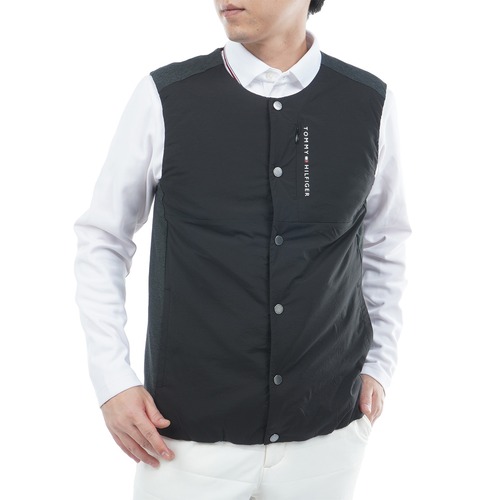 【TOMMY HILFIGER GOLF】ノーカラー 中綿ベスト