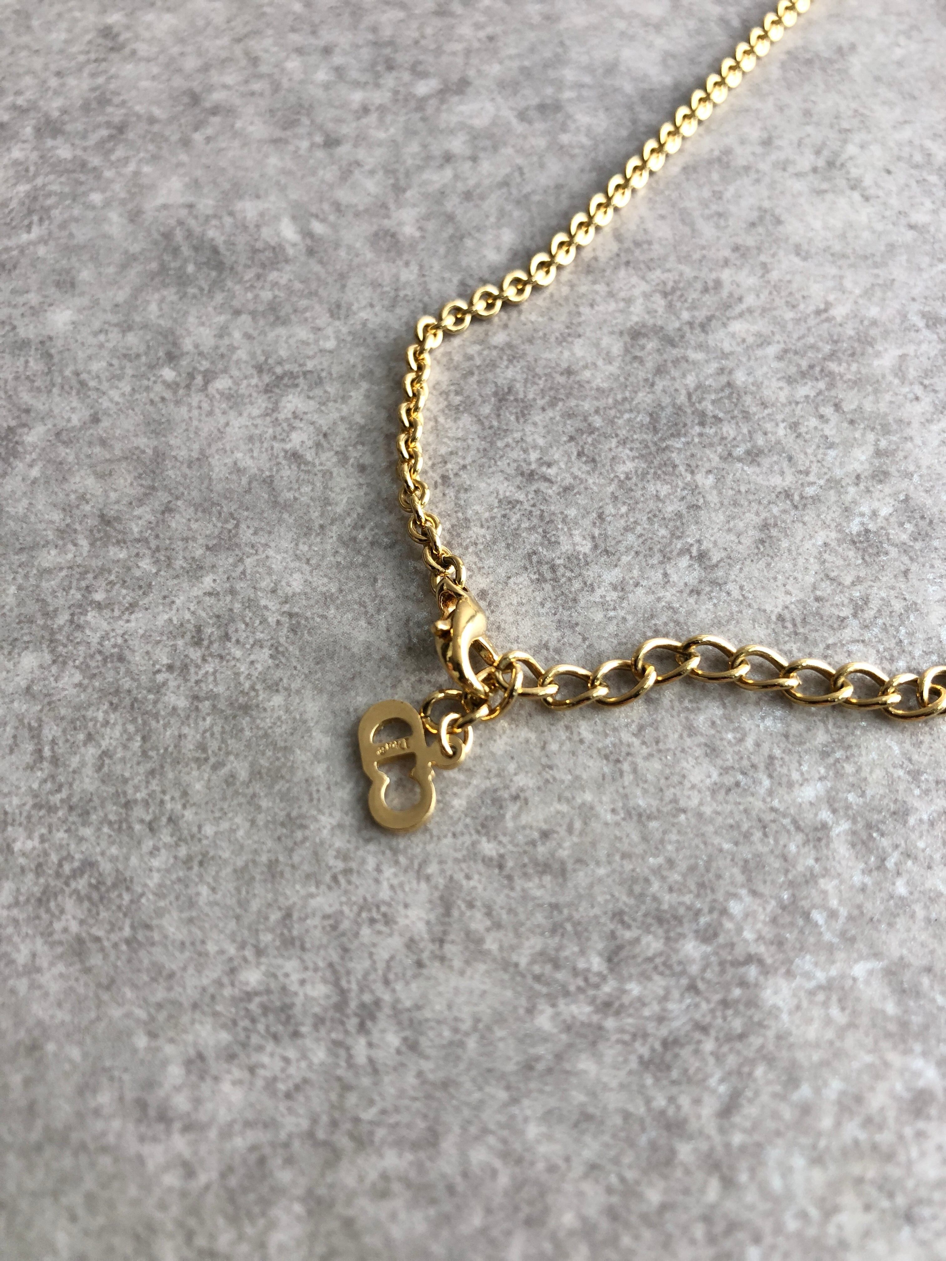 Christian Dior クリスチャン ディオール ネックレス ゴールド ロゴ