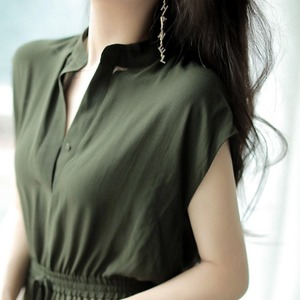 グラデーションプリーツミモレ丈ワンピース A00144