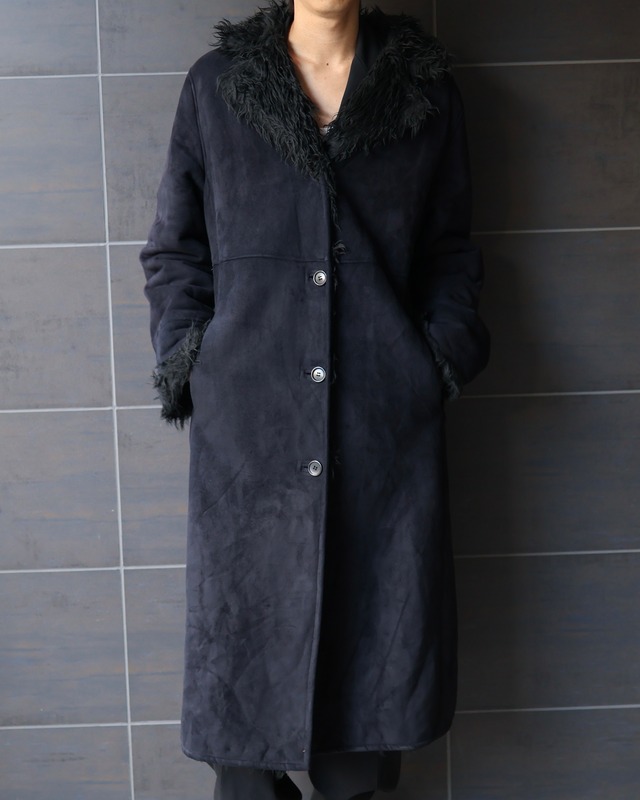 micro suede super long Gang Coat