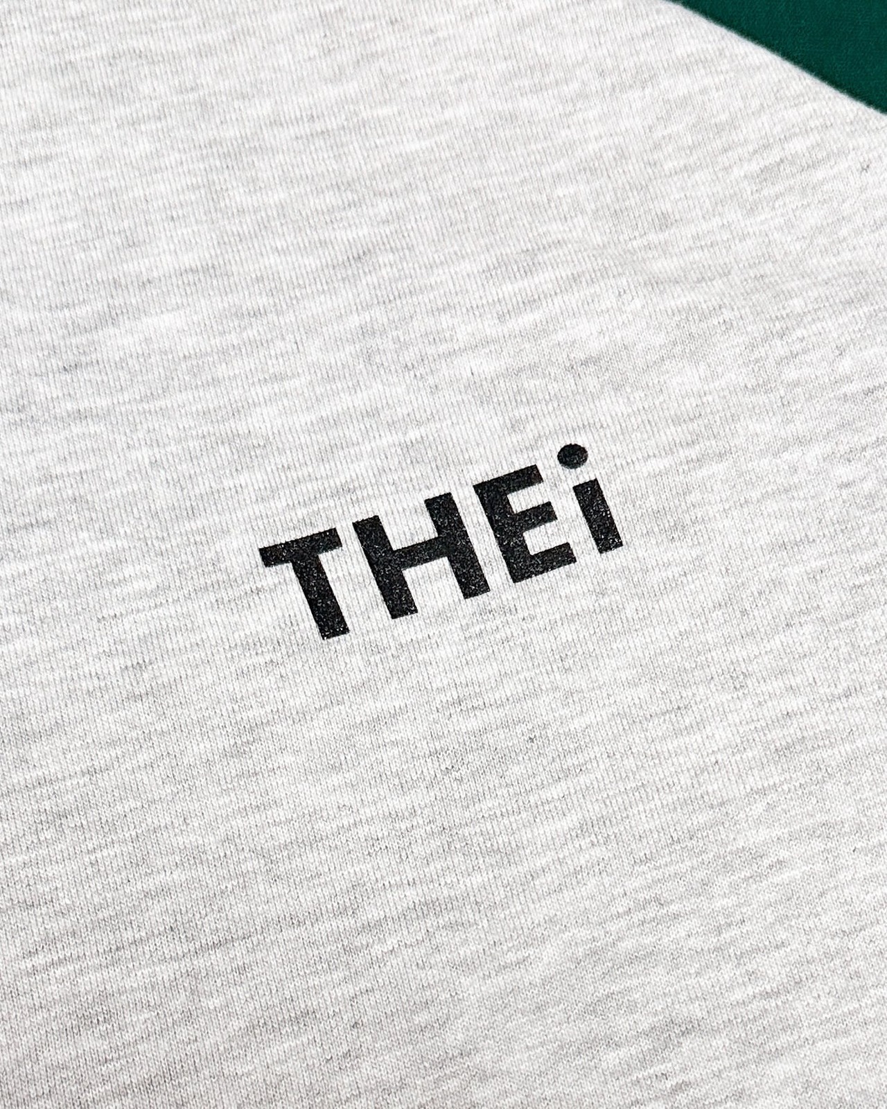 BASIC ONE POINT RAGLAN T-SHIRT - GRAY / BILLIARD GREEN