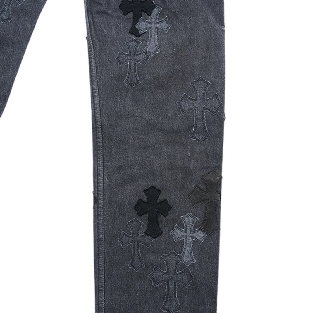 CHROME HEARTS クロムハーツ U VNTG JEAN RED TAB クロスパッチ付き