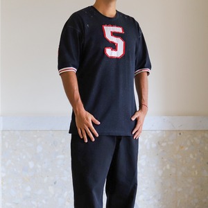 【希少】50'S VINTAGE  Wilson FOOTBALL T-SHIRT USA製 ヴィンテージ フットボールシャツ 半袖 Tシャツ トップス サイズ44 実寸XL グレー