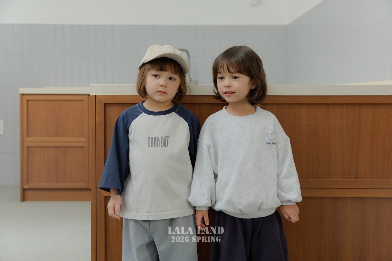 LALALAND 26/SS (Kids)3/4-sleeve Good Day raglan tee