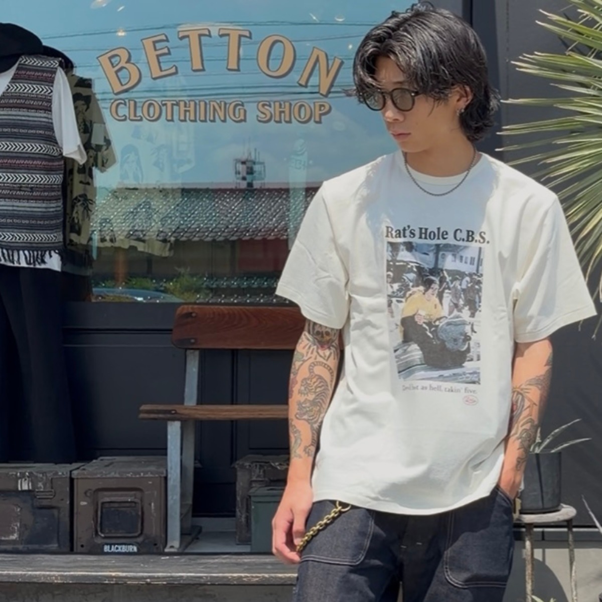 AT-DIRTY アットダーティ Rat's Hole C.B.S S/S TEE フォトTシャツ
