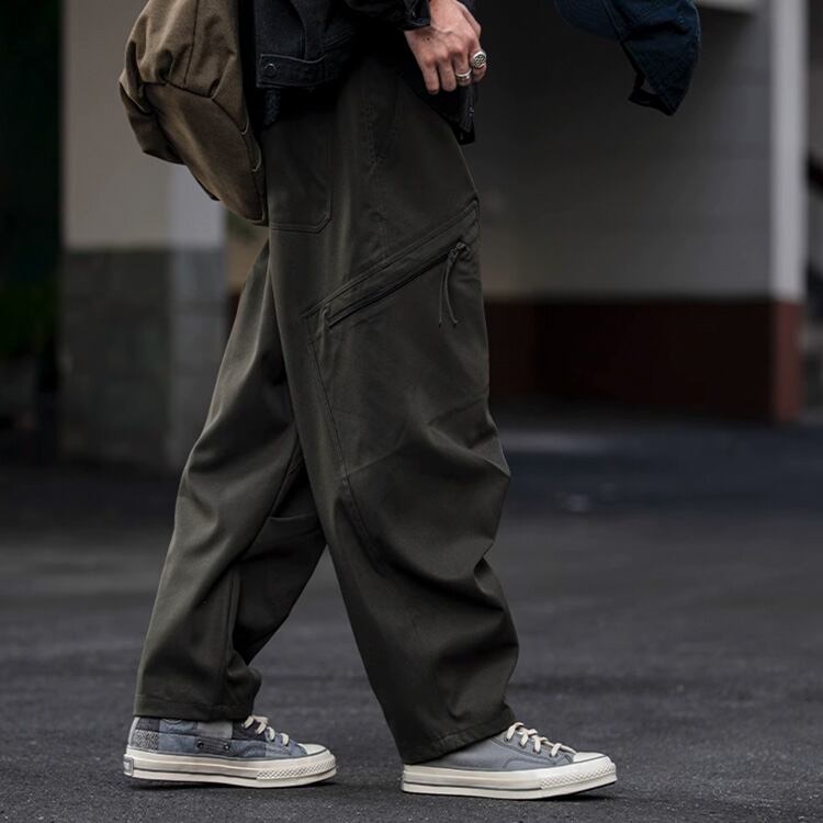 ★SIDE POCKET ZIPPER PARACHUTE SOLDIER PANTS　　　A0753