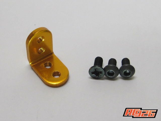 RC926】汎用L字ステー/ショート ゴールド M3×8mm(1個)/M3×6mm(2 RC926】汎用L字ステー/ショート ゴールド M3×8mm(1個)/M3×6mm(2