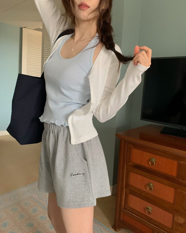 (予約) ezediary / Vanilla ribbed cardigan 4color