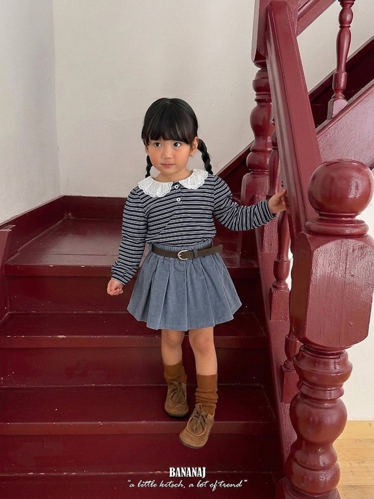 韓国子供服 / BANANA J / 26Autumn / フィアバ コーデュロイ スカート / 秋服 / キッズ *XS~JS*