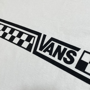 【VANS＋STANDARD CALIFORNIA】コラボ　Tシャツ ロゴ 両面プリント バックプリント ブロックチェック 白t L 半袖 ヴァンズ スタンダードカリフォルニア古着