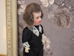 Armand Marseille　レース襟ブラックドレス（欠けあり） 画像13