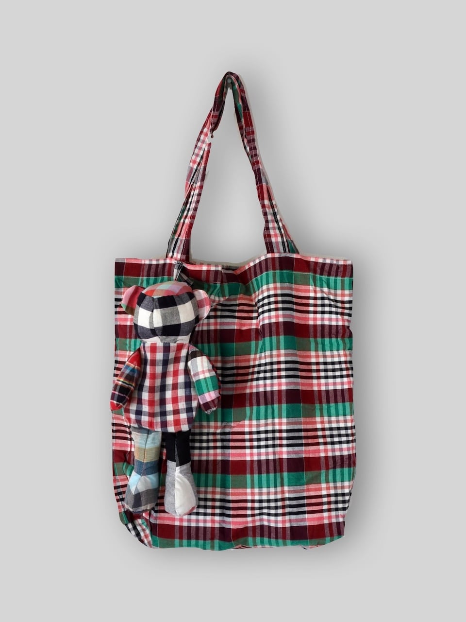 パーカオマー くまのバッグ バッグ柄 E|Thai Cotton Bear Bag Pattern E