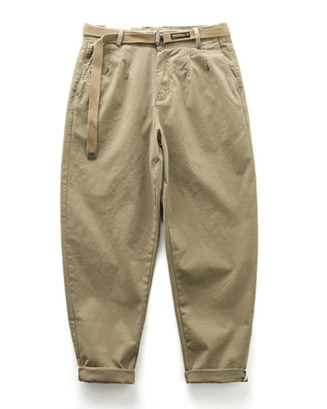 ベルト付き テーパード クロップドパンツ S0339