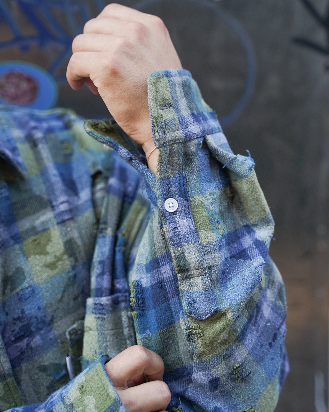 【#Re:room】VINTAGE CRUSH CHECK BIG SHIRTS［RES122］