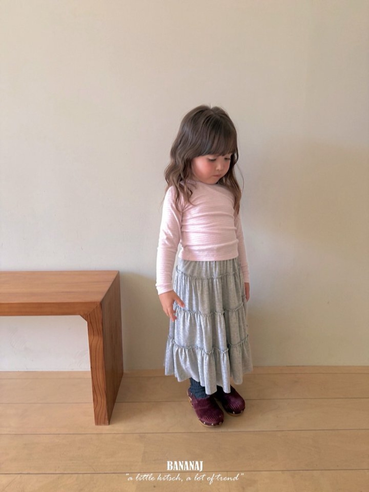 韓国子供服 / BANANA J / 26Autumn / キャンディ ボーダーTシャツ / 秋服 / キッズ *XS~JS*