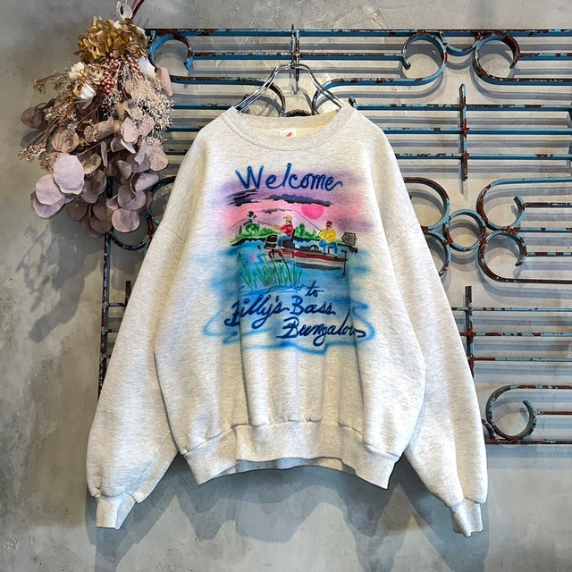 90's USA製 spray art design sweat shirt / 90年代 古着 スプレーアート 古着トレーナー スウェット 古着 古着屋 Used