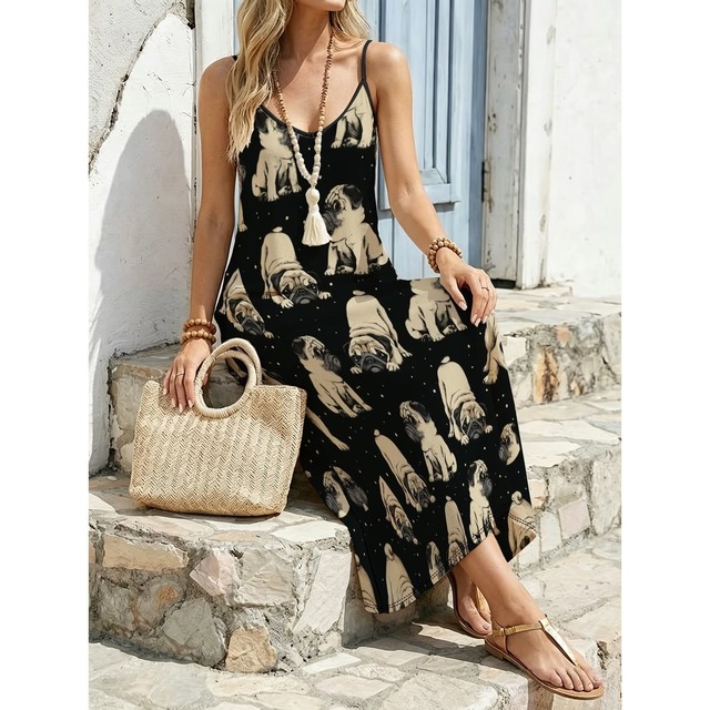 Dress  -fawn pug-　　t-item-0136