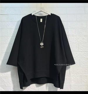 サイドスリット 7部袖トップス　　AJ−3365-6526