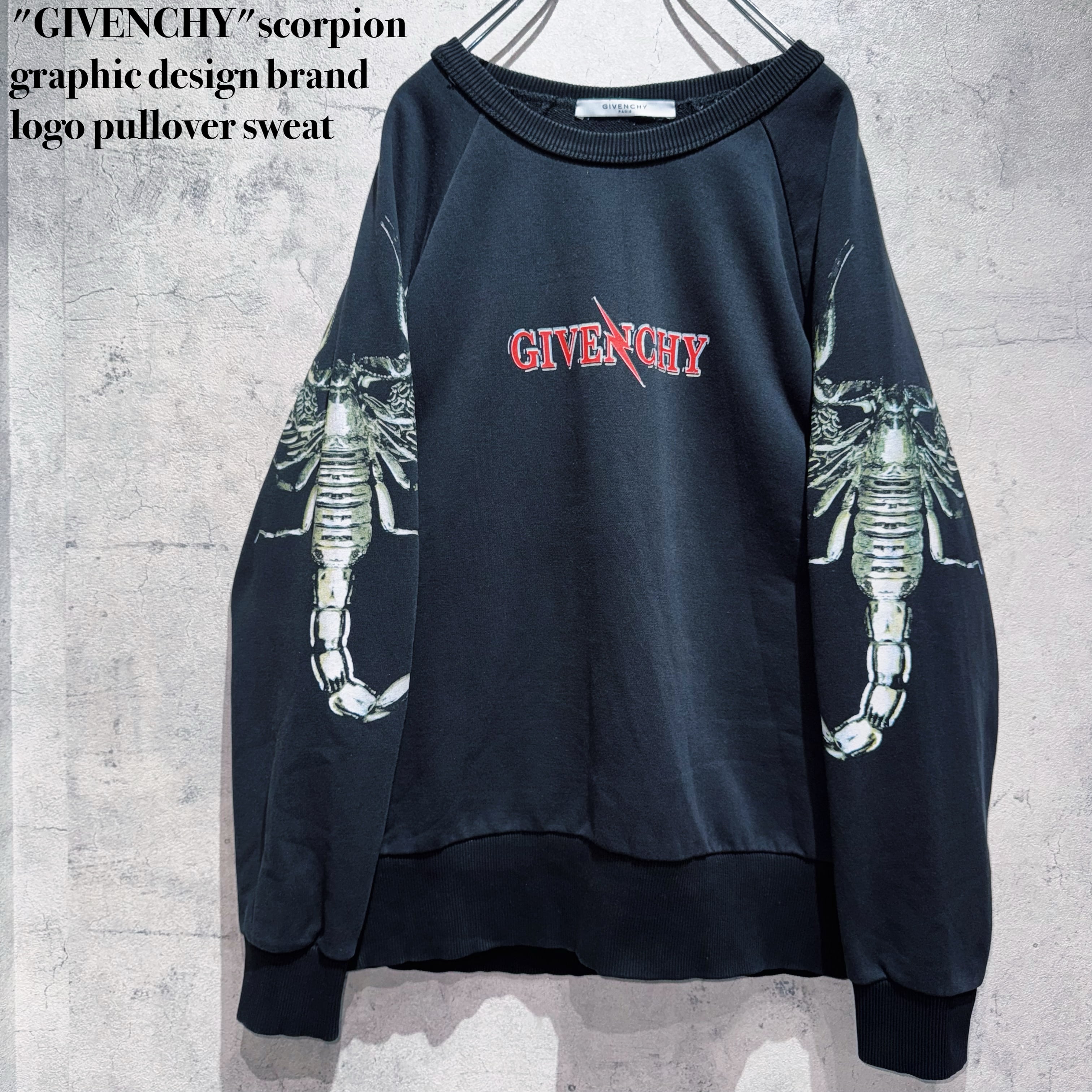"GIVENCHY"scorpion graphic design brand logo pullover sweat