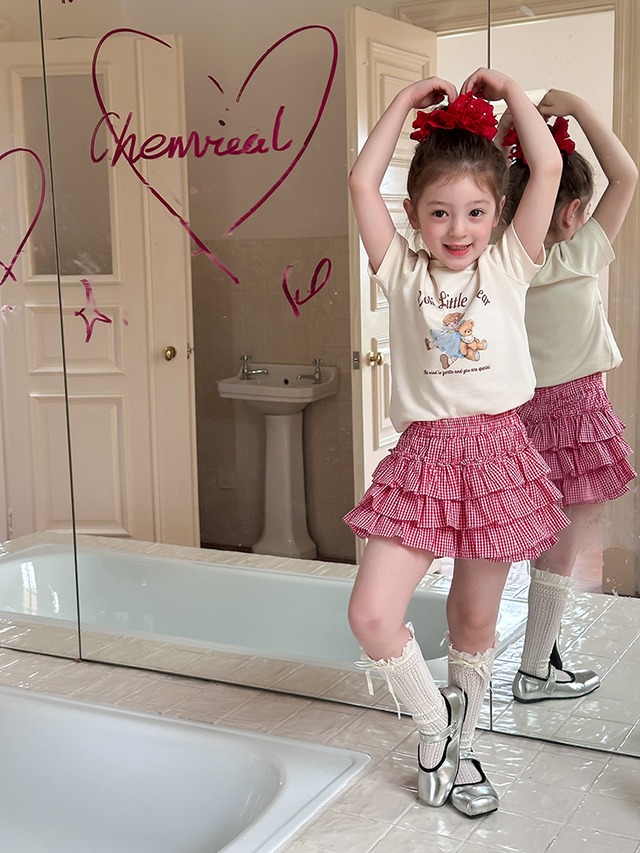 【KID】プリンスくまプリント半袖Tシャツ - 15