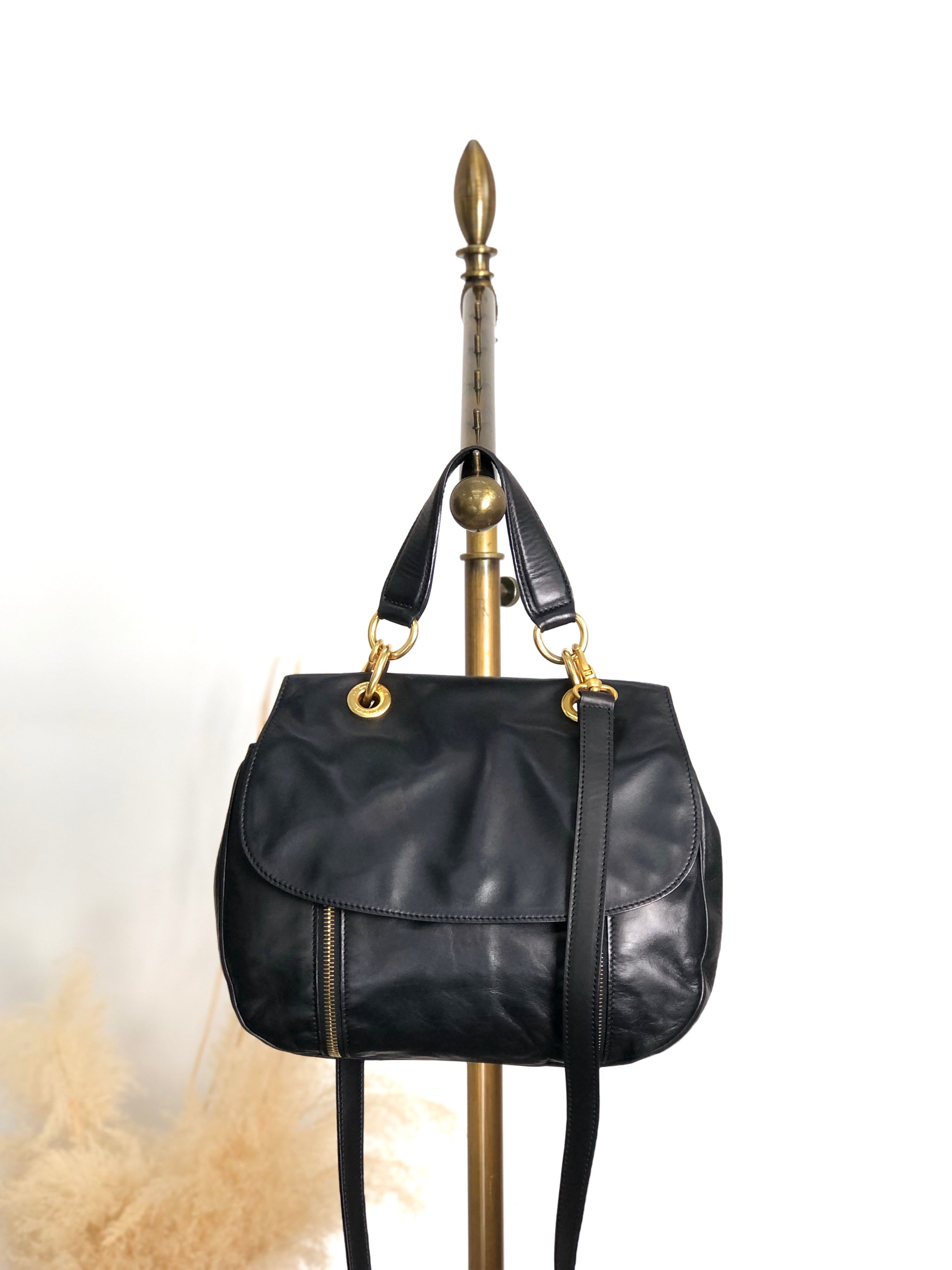 1980s vintage celine ビンテージセリーヌ　ショルダー2way CELINE セリーヌ ショルダーバッグ ブラック レザー 2way vintage