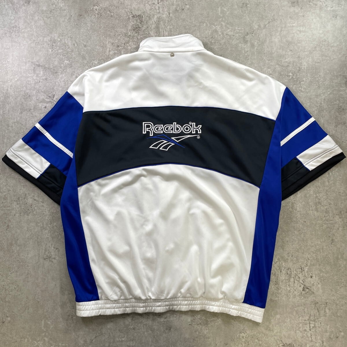 90年代 Reebok リーボック 半袖 ジャージ トラックジャケット メンズXL