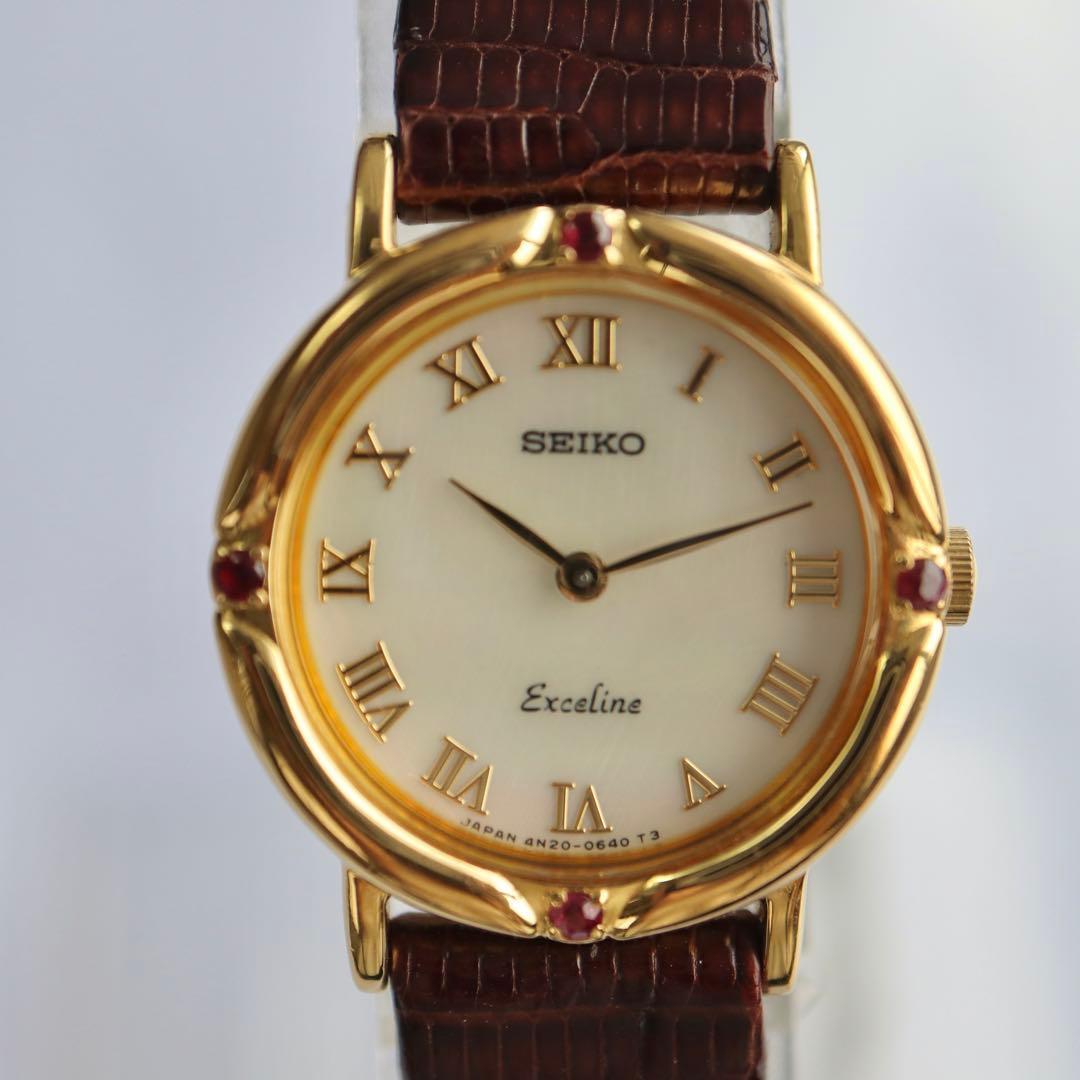 SEIKO エクセリーヌ シェル 4Pダイヤ レディース腕時計 1657 SEIKO エクセリーヌ シェル 4Pダイヤ レディース腕時計 16657 | classico