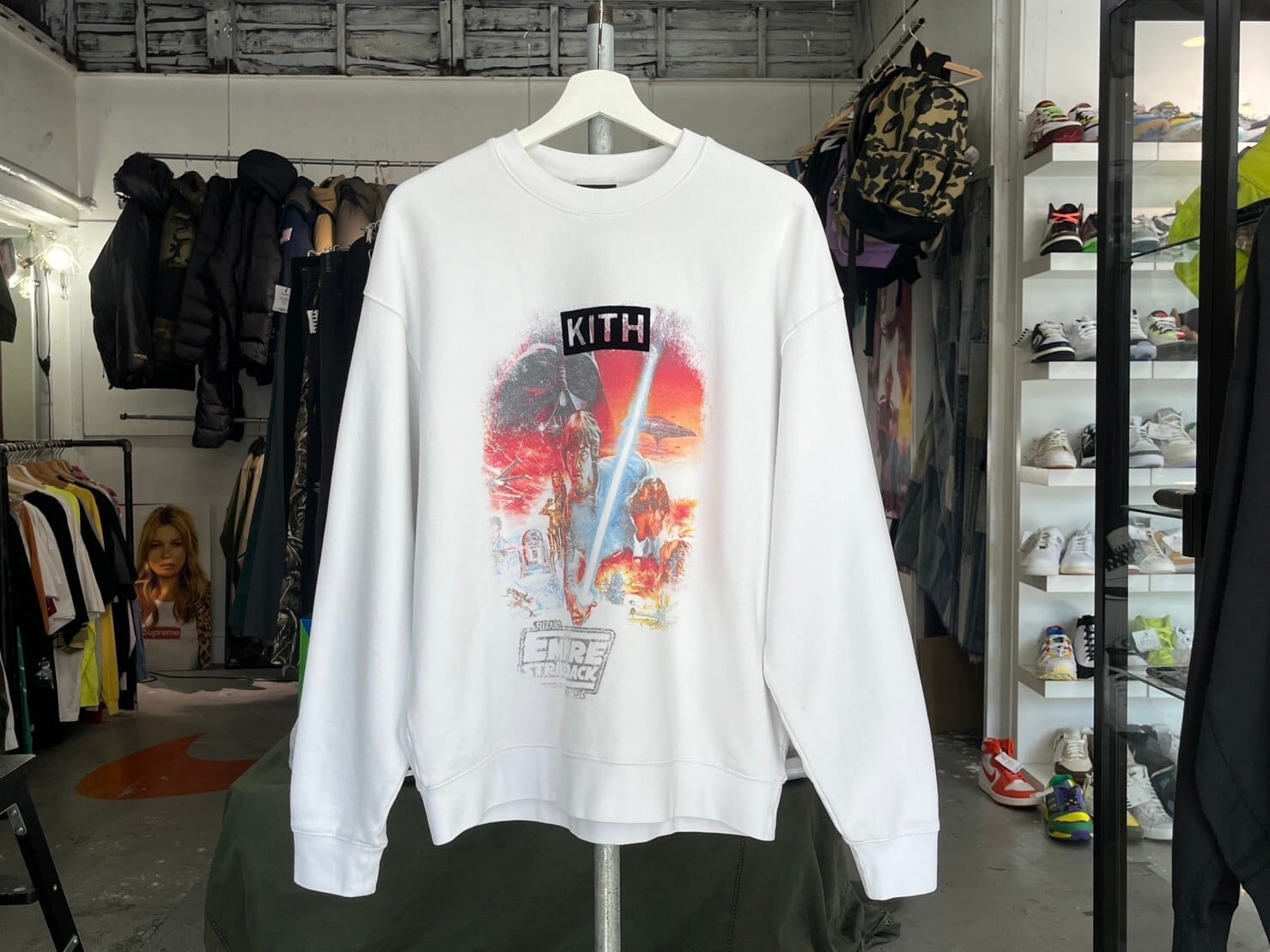 KITH × STARWARS EMPIRE CREWNECK SWEAT WHITE MEDIUM KHM030209 80731 
