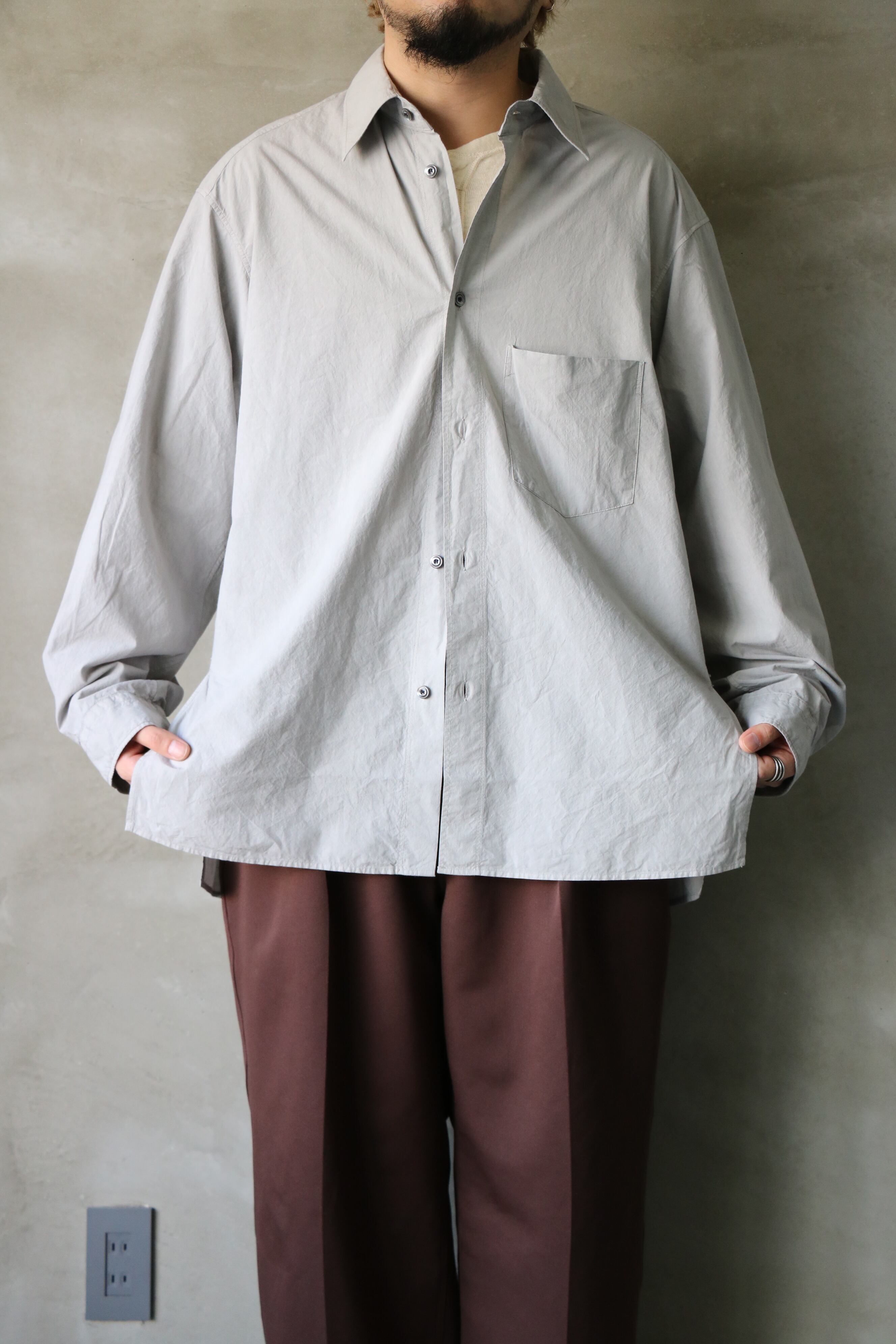 Ancellm / DYED SHRINK OVER SHIRT / ANC-SH54 / アンセルム ダイド 