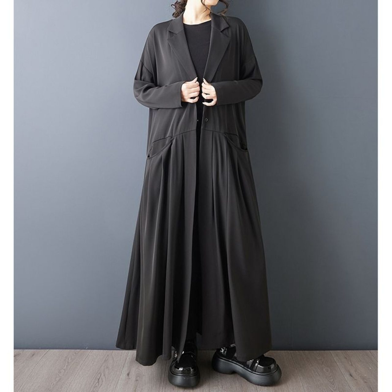 オープンフロント ドレープ コート 60069