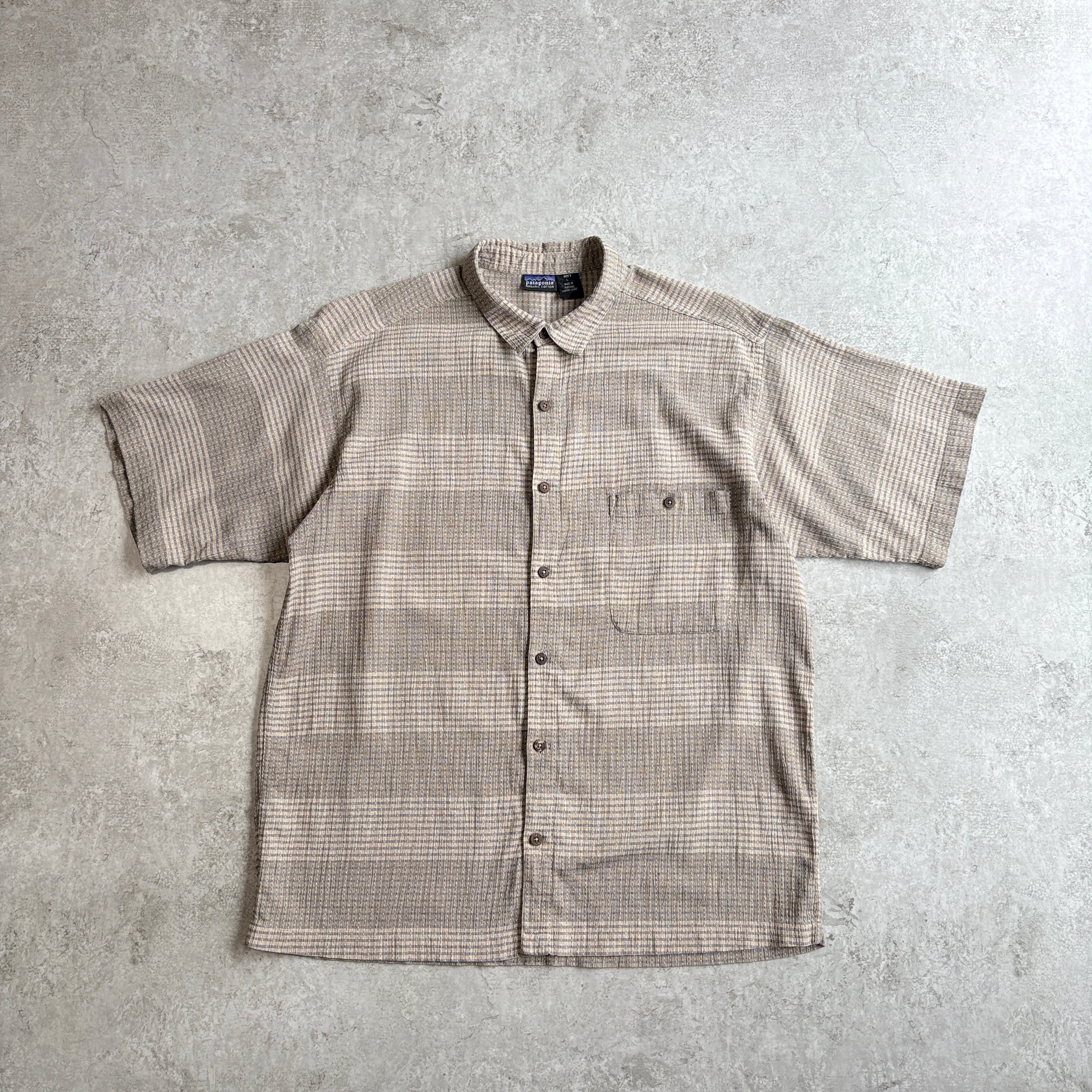 90s 1999年製 patagonia A/C Yarn Dye Shirt Short sleeve shirt