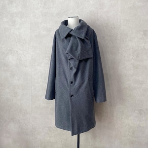 2way volumeneck Long coat / Gray【AS SUPER SONIC】
