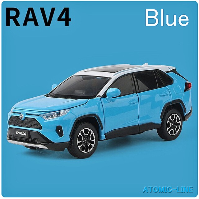トヨタ RAV4 1/32 ミニカー 全3色 ライト点灯 エンジンサウンド 合金モデル 模型 ジオラマ