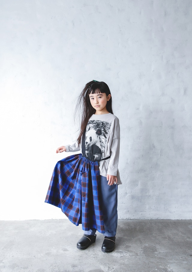 【22AW】ミチリコ(michirico) Highland Apron skirts ブルー【S・M】スカート