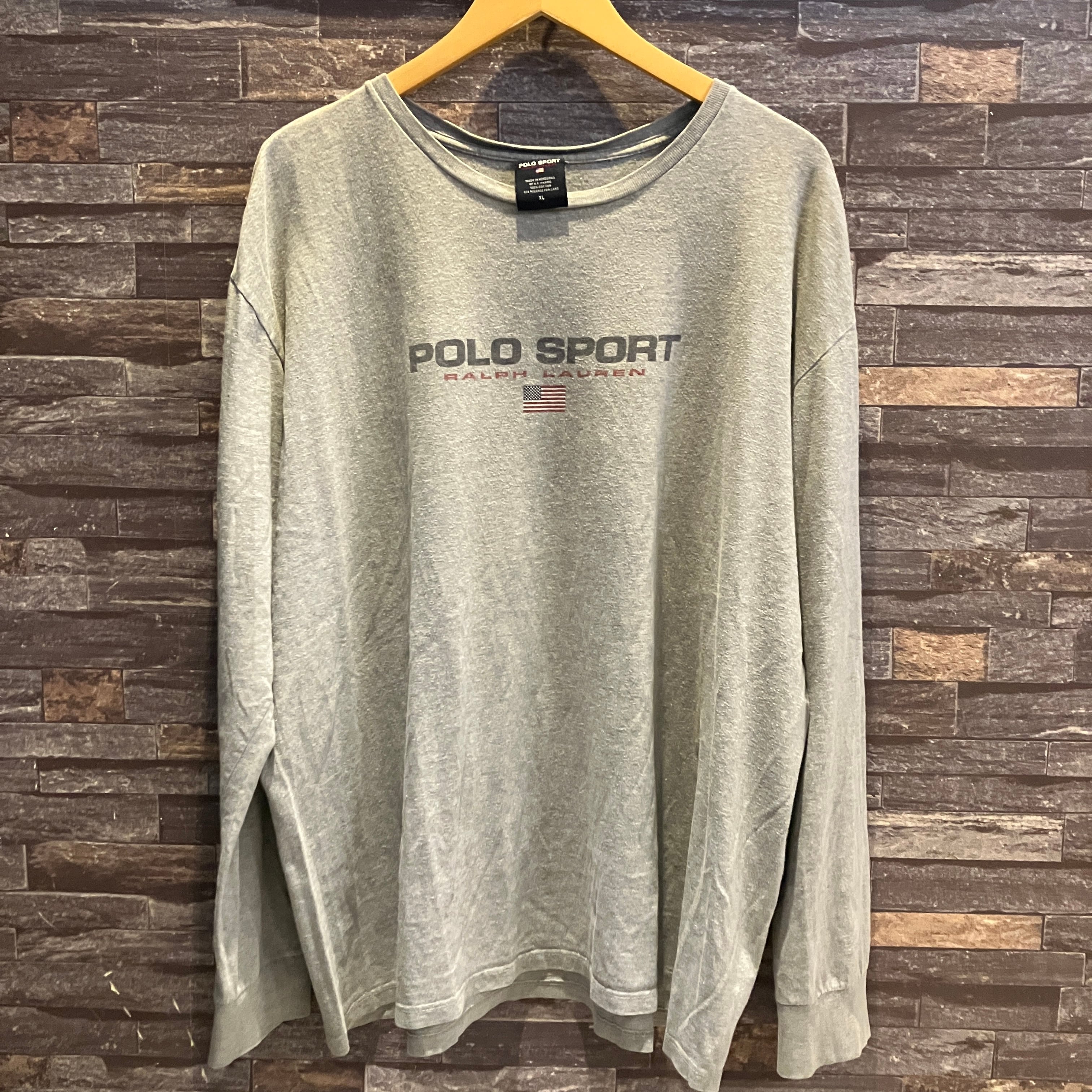 POLO SPORT COTTON L/S LOGO T-SHIRT GREY (XL) | safarionline