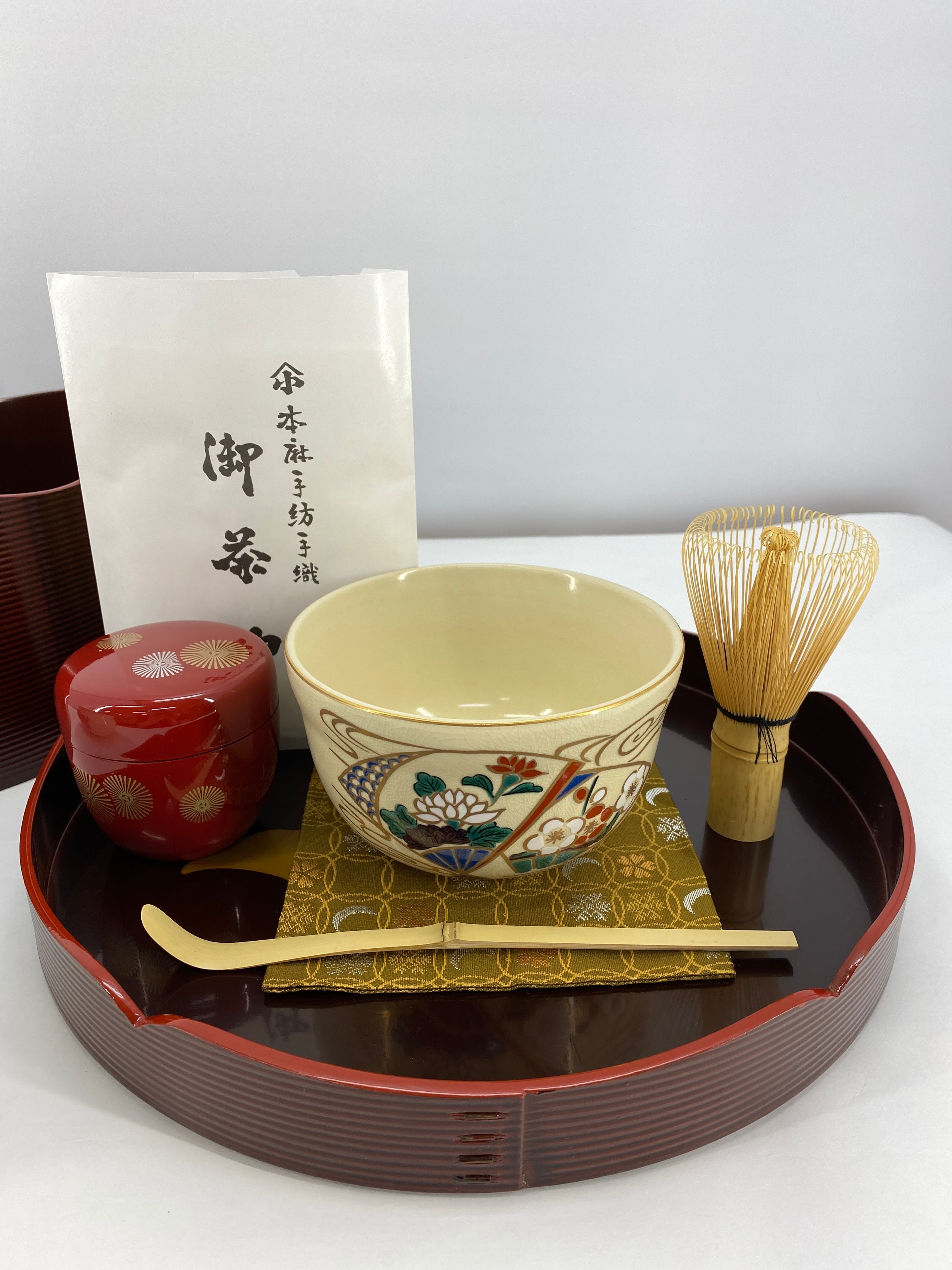 【茶道具　裏千家　千歳盆】天然天然　真塗　　長期保管品 茶道具 裏千家 千歳盆】天然天然 真塗 長期保管品 茶道具 千歳盆セット