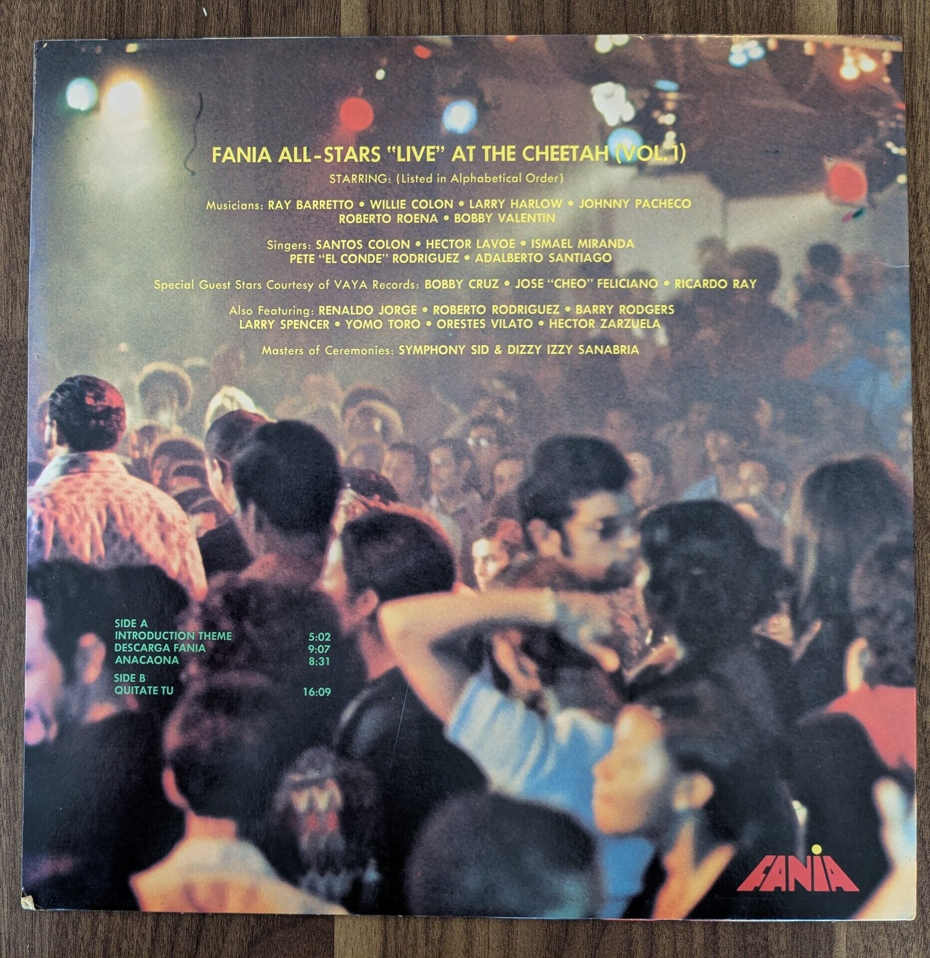 Fania All Stars「Live At The Cheetah (Vol. 1)」：LPレコード | 音と