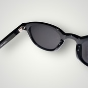 [Premium Acetate Material] Boston Sunglasses - Black / Smoke（46）