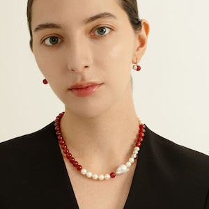silver necklace  SMN7 カーネリアンネックレス