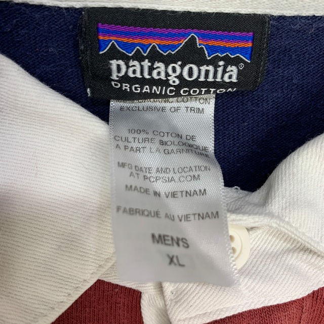patagonia パタゴニア　ボーダー柄ラガーシャツ　太ボーダー　エンジ　XL
