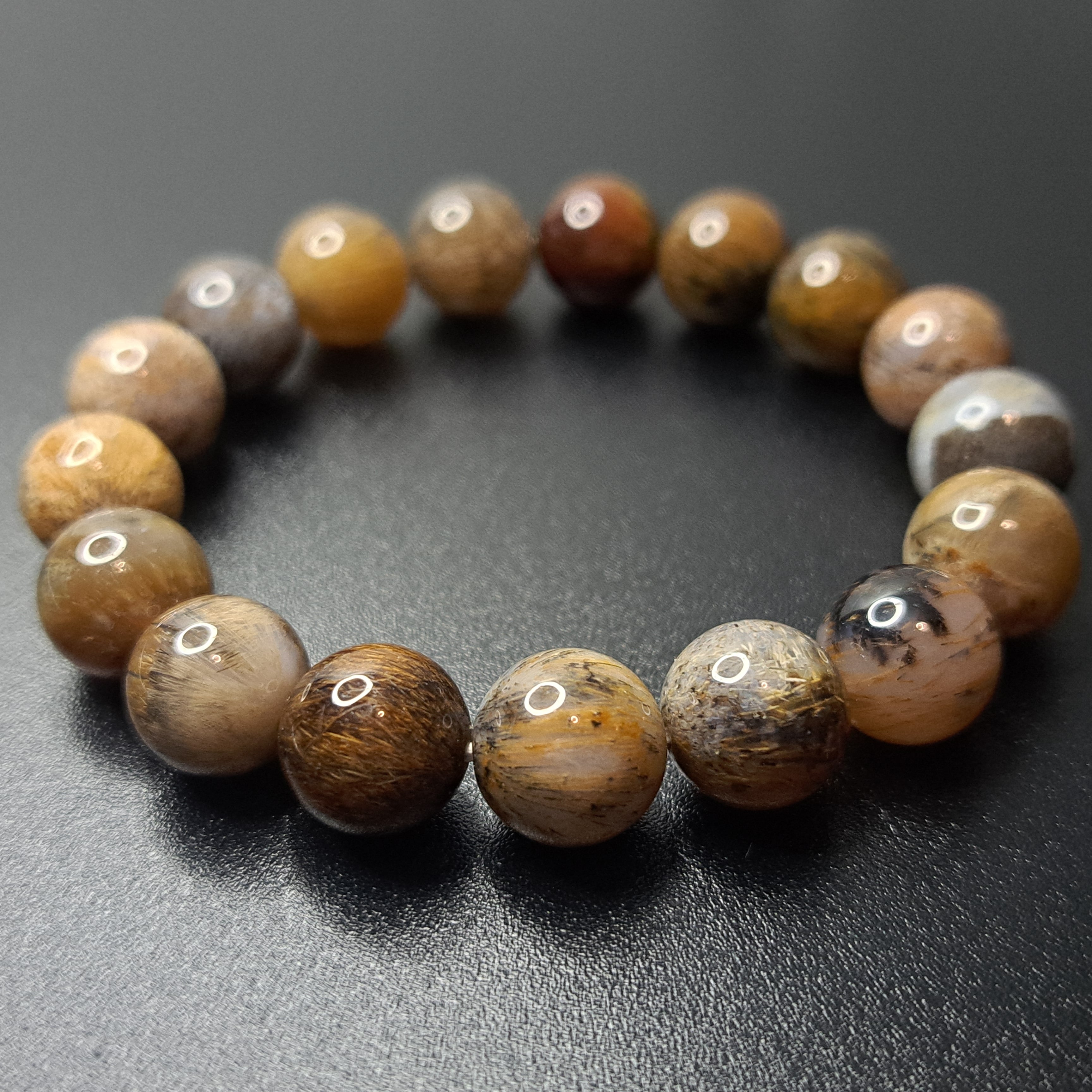 希少石/最強品質】サゲニティックカルセドニー＊約11mm＊ 天然石